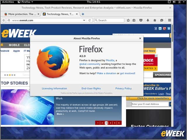 4 - Firefox 42 Is the Default Browser