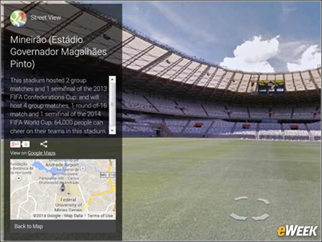 1 - Tour the 12 World Cup 2014 Stadiums in Brazil With Google Street View