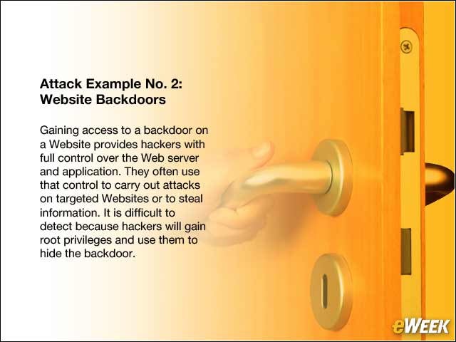 4 - Attack Example No. 2: Website Backdoors