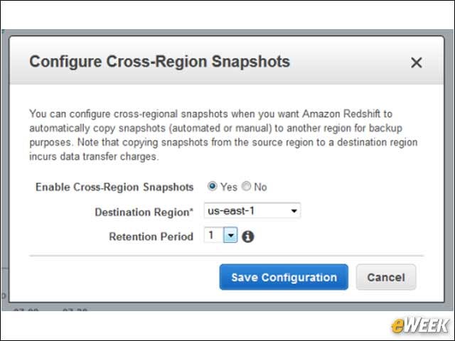 10 - Redshift Data Warehouse Gets Cross-Region Snapshot for Reliability