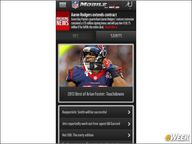 10 - NFL Mobile Keeps You in the Game (Free)