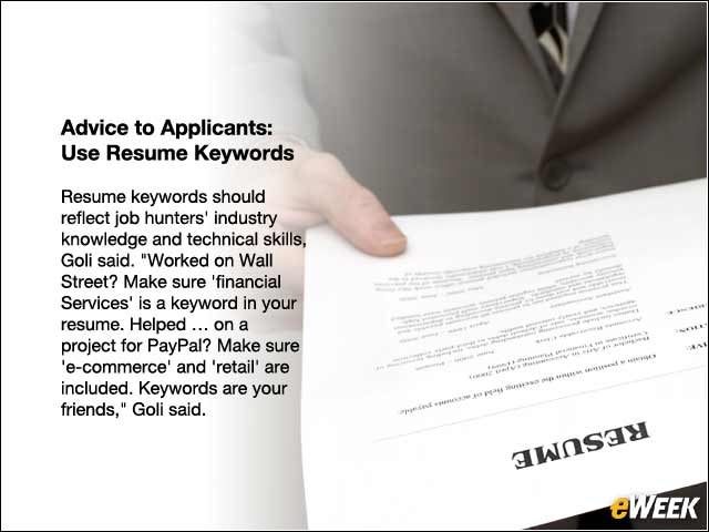 11 - Advice to Applicants: Use Resume Keywords