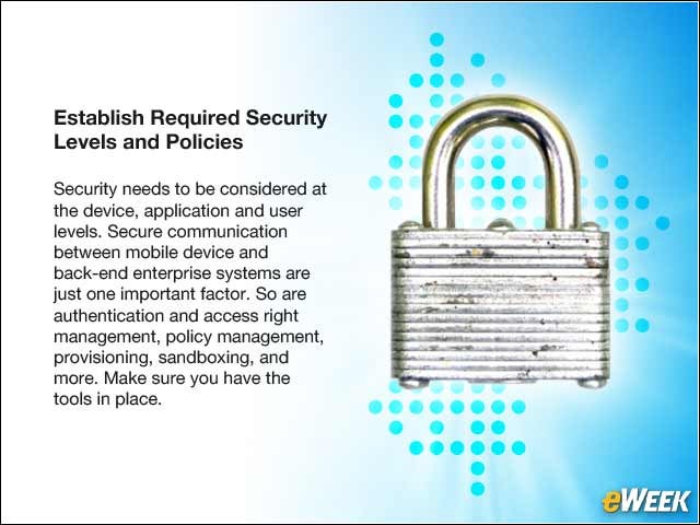 8 - Establish Required Security Levels and Policies