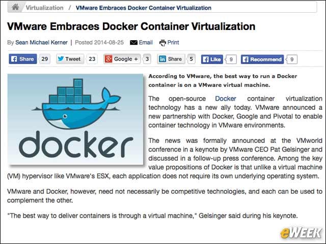 4 - VMware Doesn't See Docker as Competitive