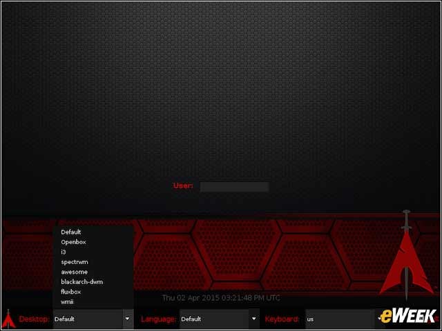2 - BlackArch Has Sever Desktop Choices