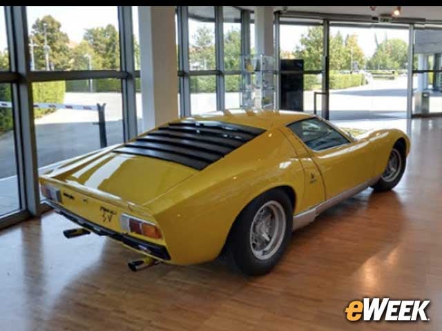 2-Visitors Greeted Inside by a Yellow Miura S