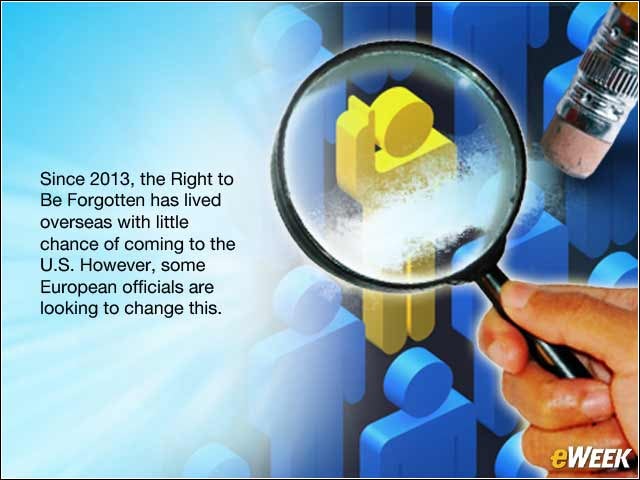1 - The Implications of the EU 'Right to Be Forgotten' Law on Web Searches