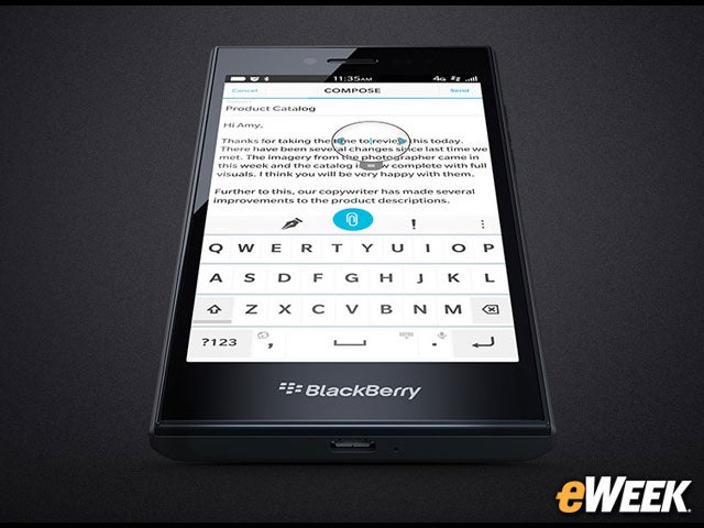 A Touch-Screen Keyboard on a BlackBerry Device