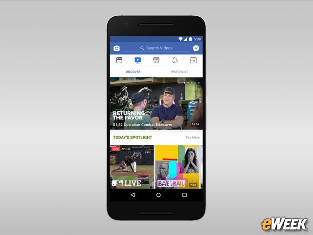 Facebook Watch Dishes Up Video Content
