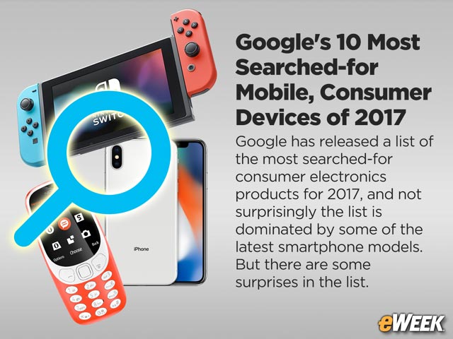 Google's 10 Most Searched-for Mobile, Consumer Devices of 2017