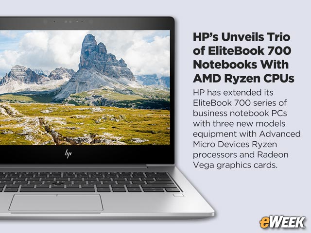 HP’s Unveils Trio of EliteBook 700 Notebooks With AMD Ryzen CPUs