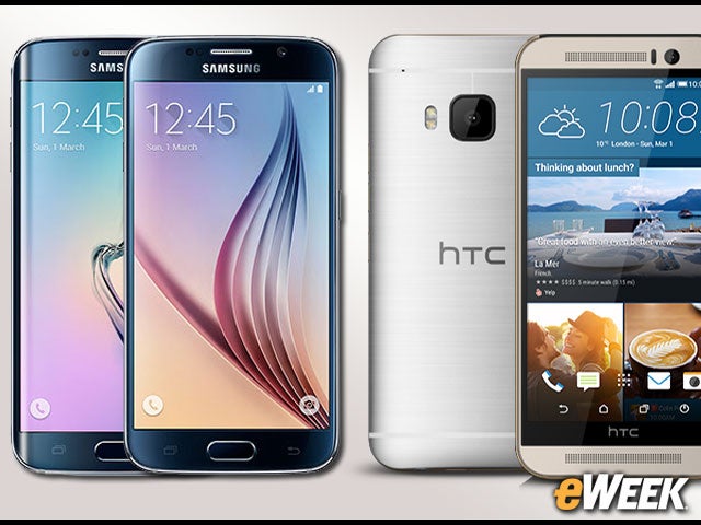 Comparing the HTC One M9, Samsung Galaxy S6 Side by Side