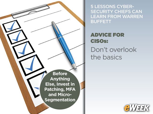 Advice to CISOs: Don't overlook the basics