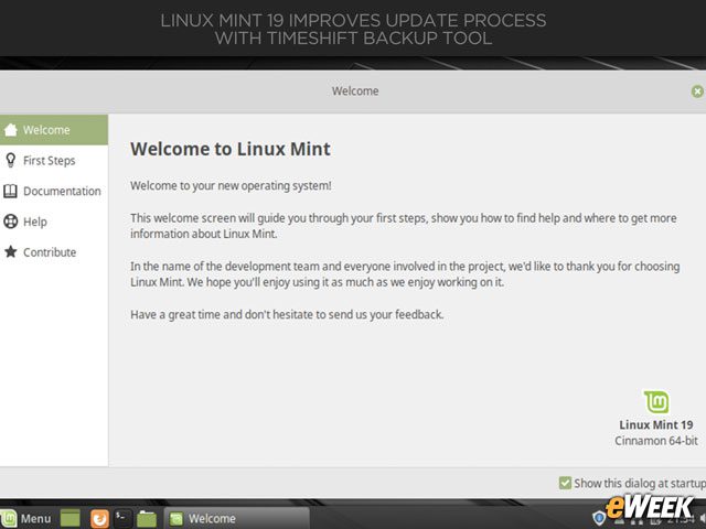 A New Linux Mint Welcome Screen Greets Users