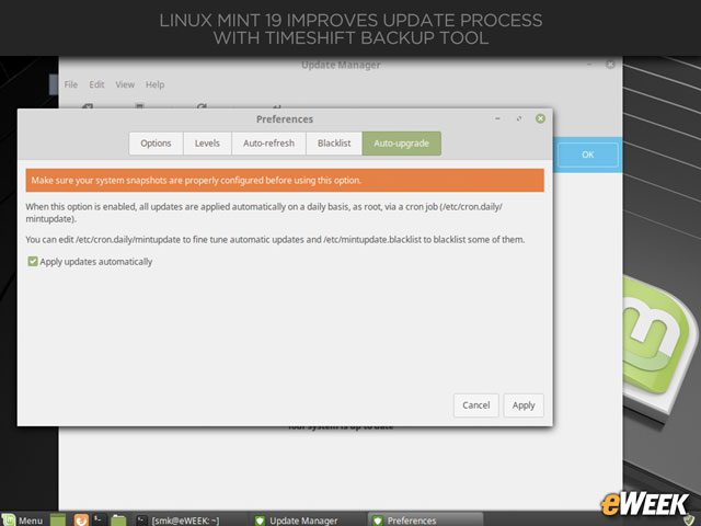 Automatic Updates Debut in Linux Mint 19
