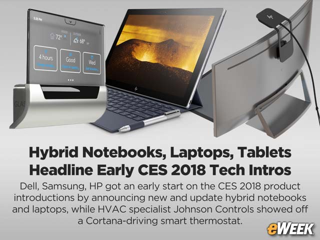 Hybrid Notebooks, Laptops, Tablets Headline Early CES 2018 Tech Intros