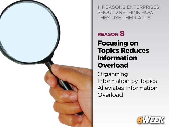 Focusing on Topics Reduces Information Overload
