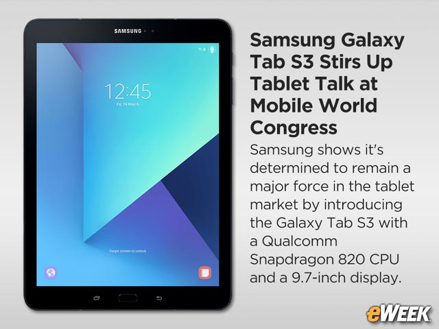 Samsung Galaxy Tab S3 Stirs Up Tablet Talk at Mobile World Congress