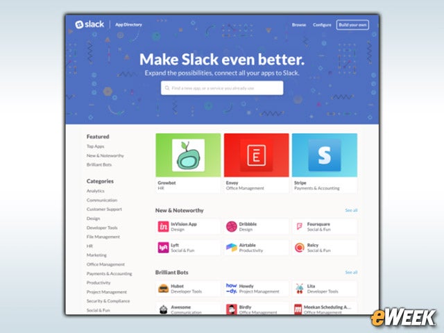 Slack Provides an App Marketplace for Add-on Features