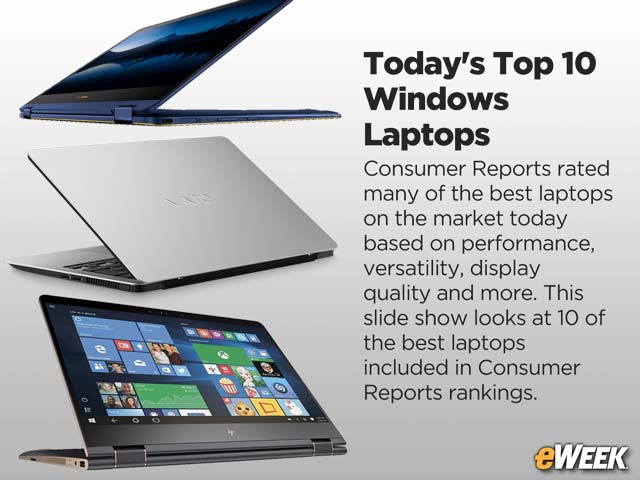 Today's Top 10 Windows Laptops According to Consumer Reports