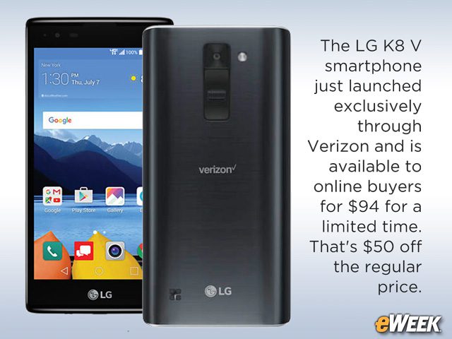 Verizon Offers LG K8 V Smartphone for $94 for a Limited Time