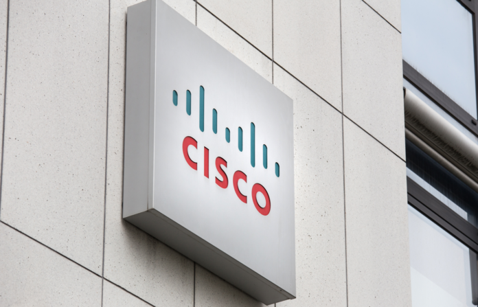 Cisco sign on a building in Bonn, Germany.