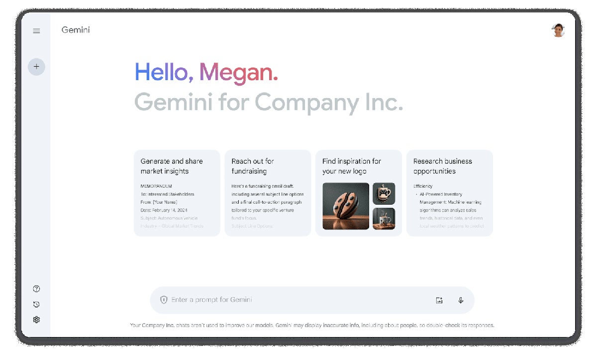 Gemini for Google Workspace splash intro.